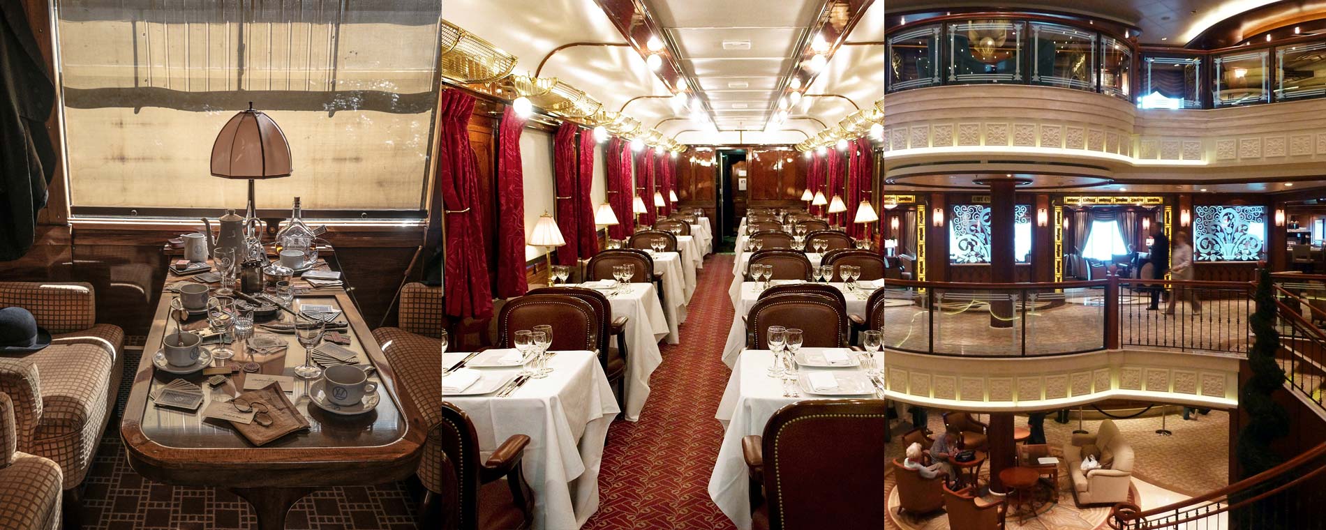 Orient Express, Queen Elizabeth,
                            Andrea Doria